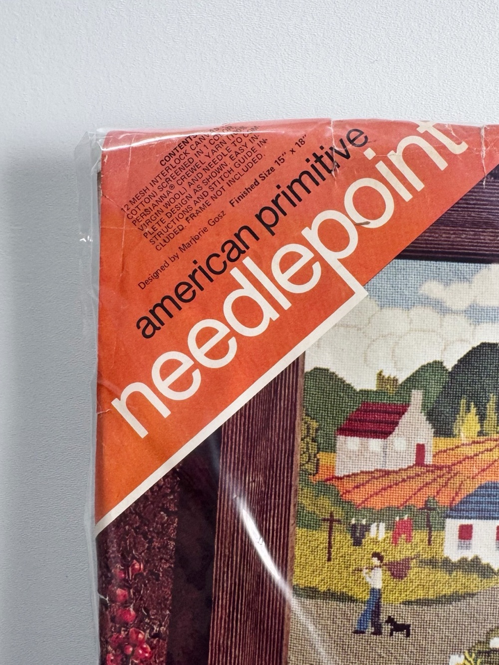 Vintage Spinnerin "American Primitive" Needlepoint Kit - Picture 3 of 6